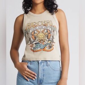 Rip Curl Sound‎ Wave Rib Graphic Tank Crop XS